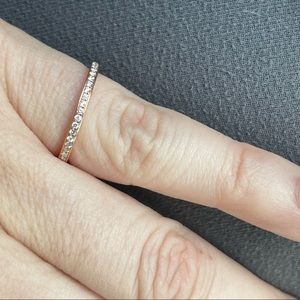 Diamond Eternity Band- 18k Rose Gold - Real Diamonds - Size 4.5-4.75